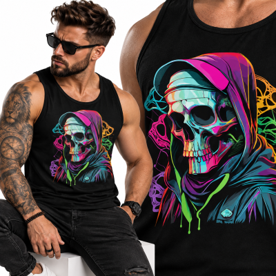 TANK TOP HORROR  SKULL ONE 7